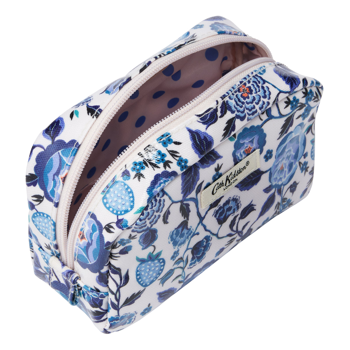 Make Up Bag With Mirror Navy Carnation Blue