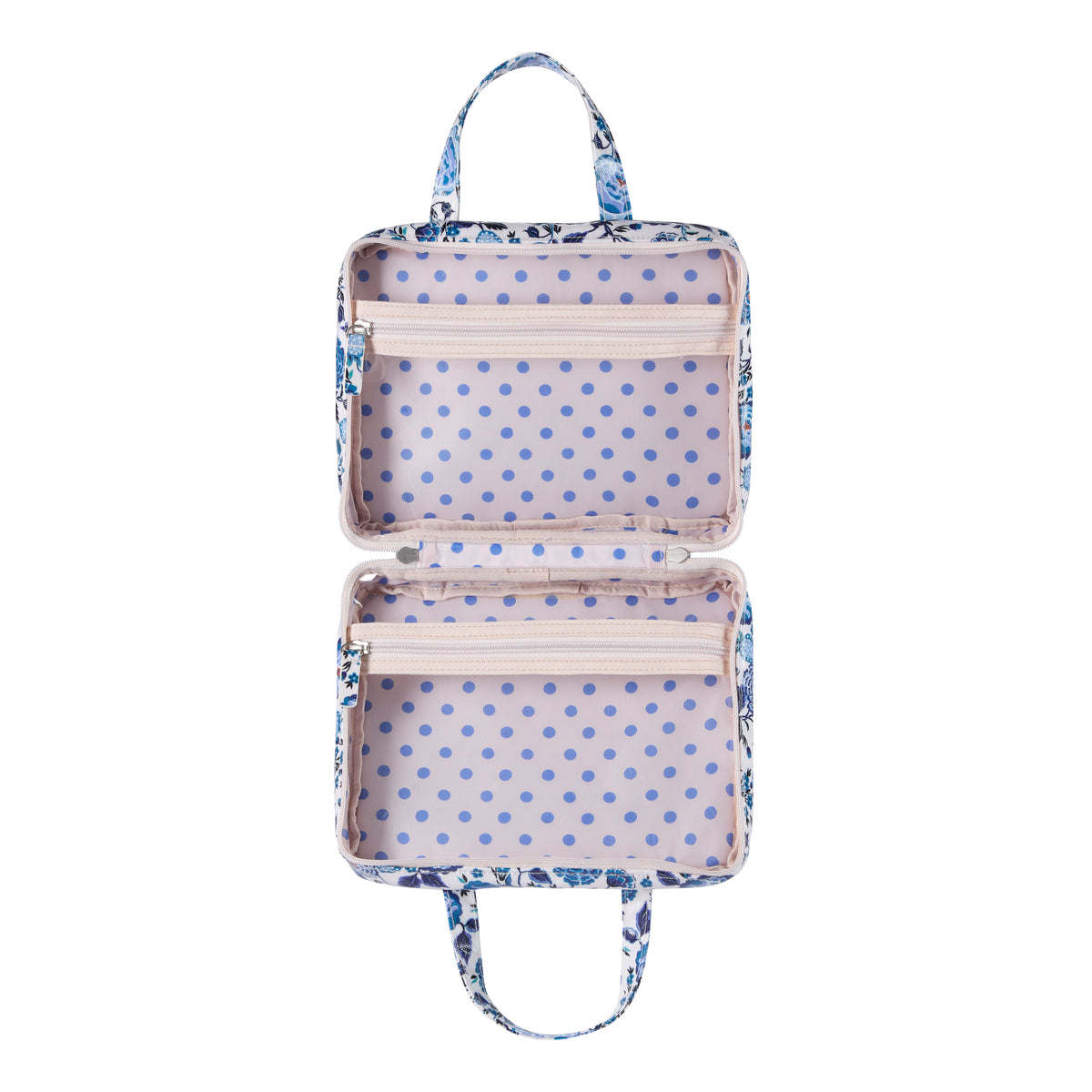 Two Part Wash Bag Navy Carnation Blue