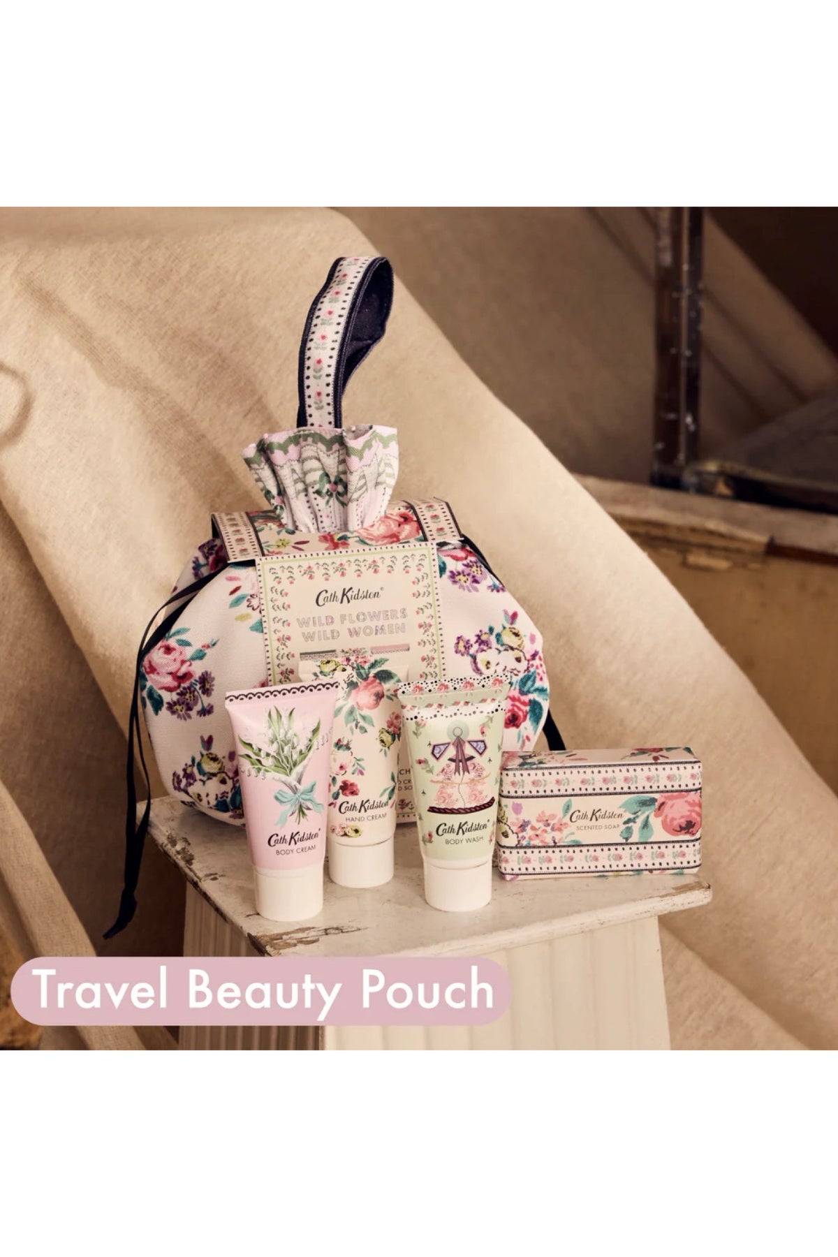 Wild Flowers Travel Beauty Pouch