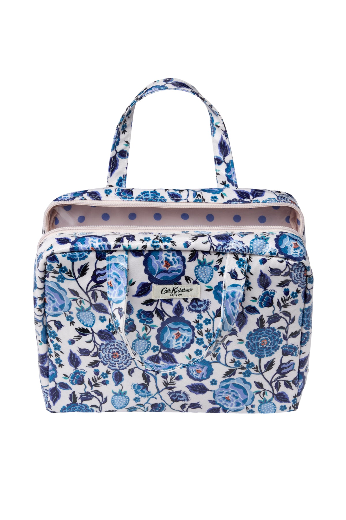 Two Part Wash Bag Navy Carnation Blue