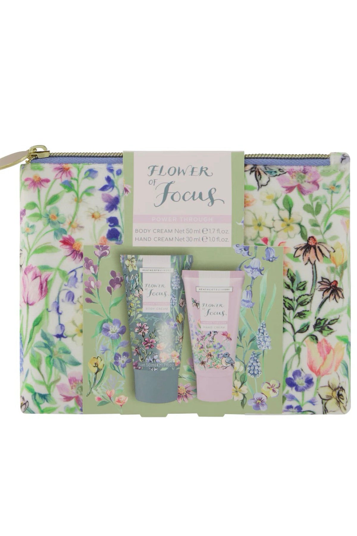 Flowers Of Focus Nourish & Glow Velvet Washbag