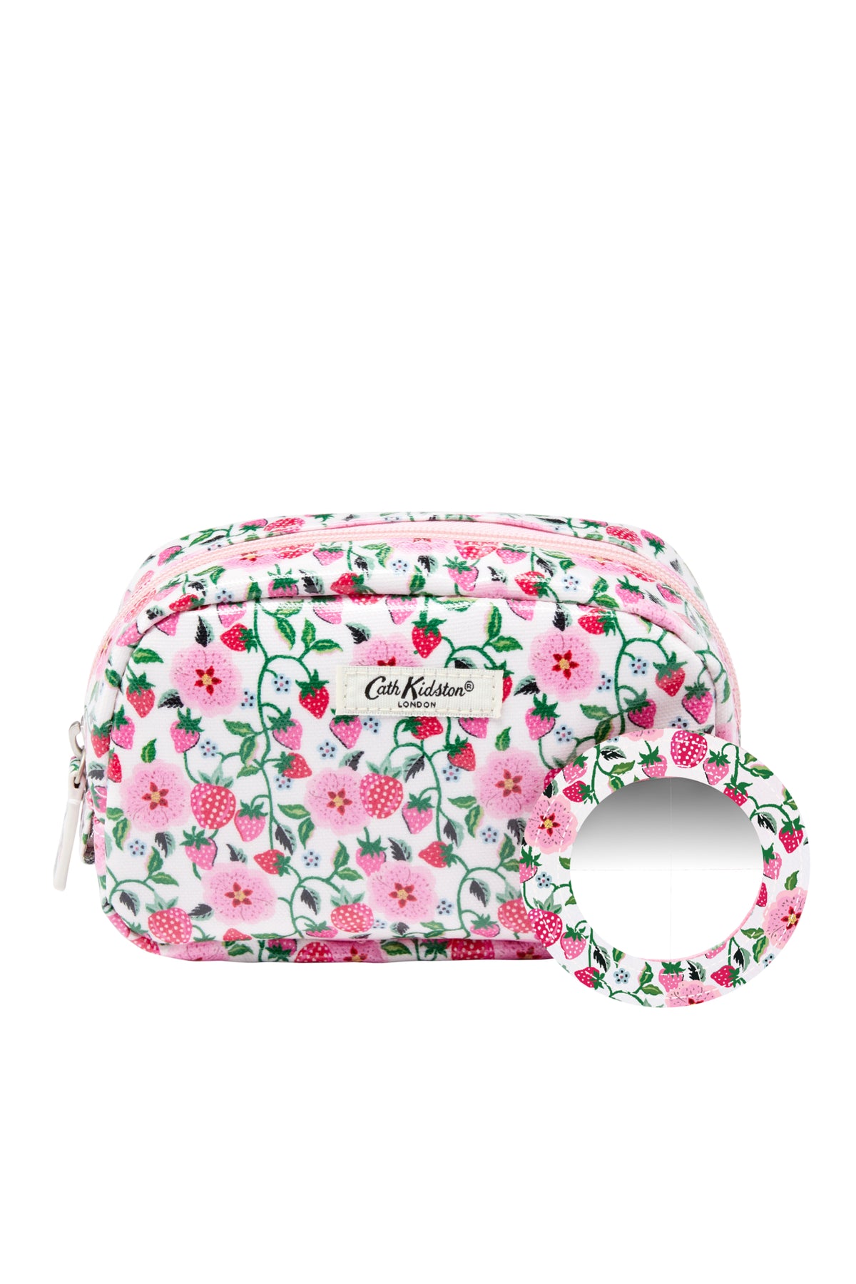 Make Up Bag With Mirror Strawberry