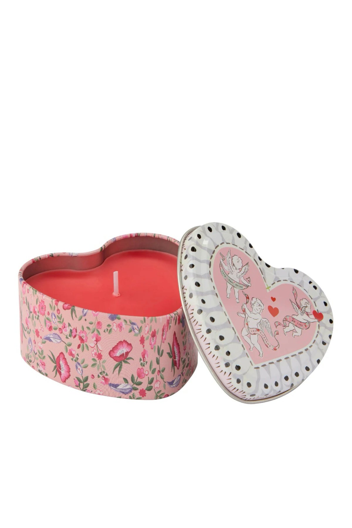 Wild Flowers Heart Shaped Tin Candle