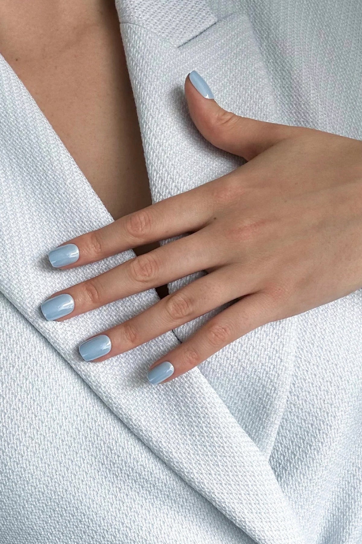 Glazed Blue Nails
