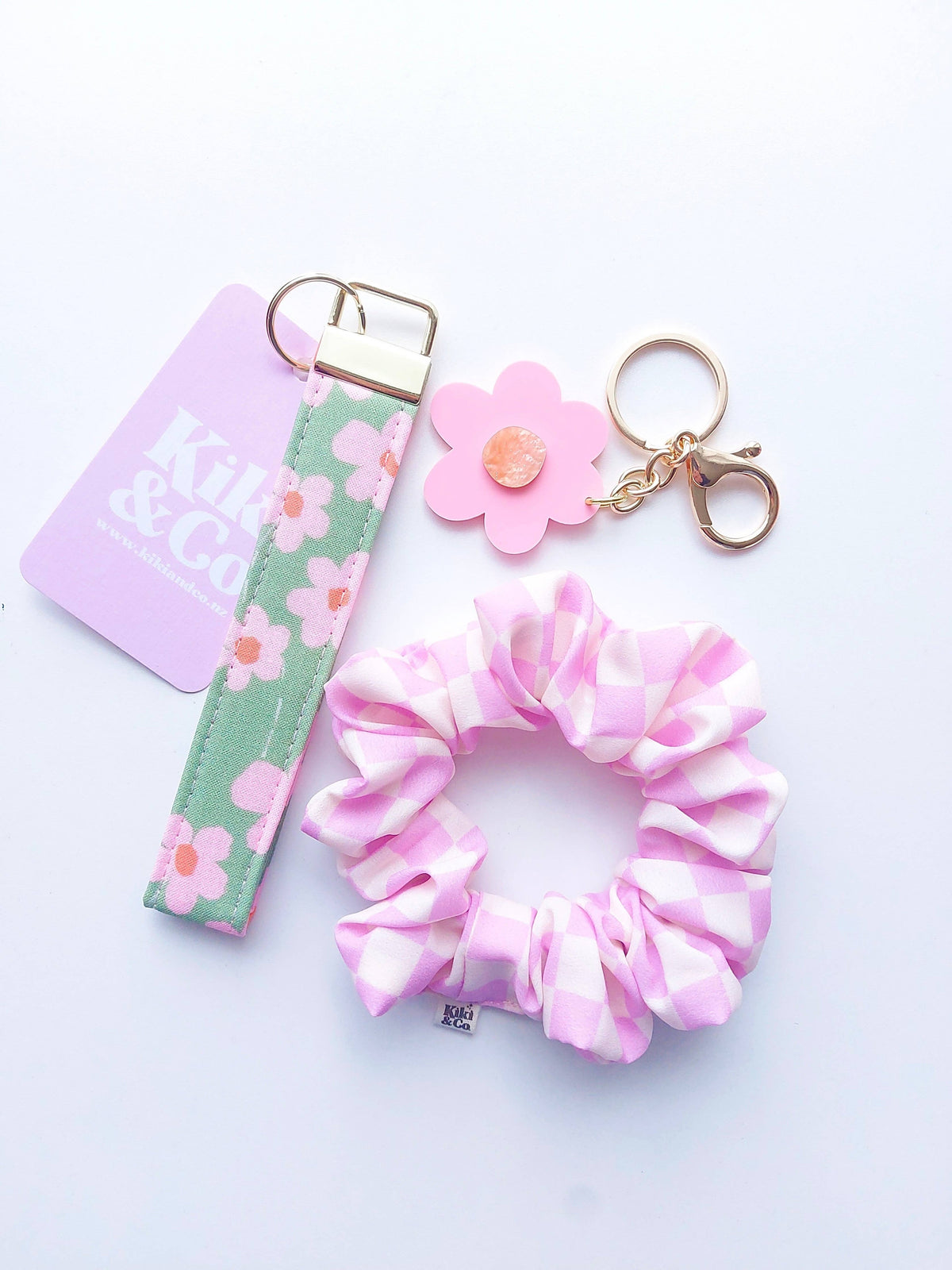 Keychain Green & Pink Joy