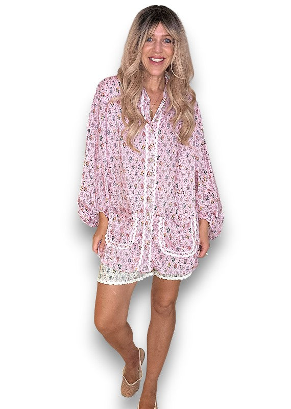 Pink Wallflower Tunic Shirt