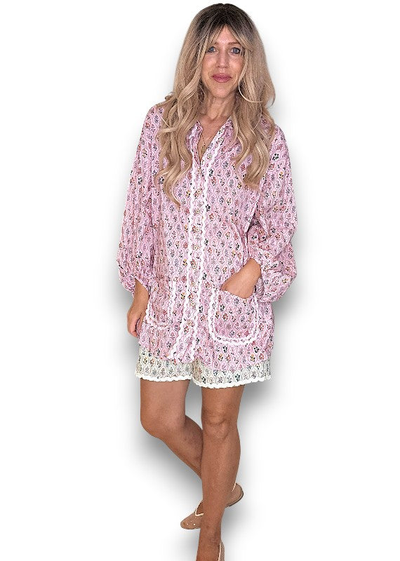 Pink Wallflower Tunic Shirt