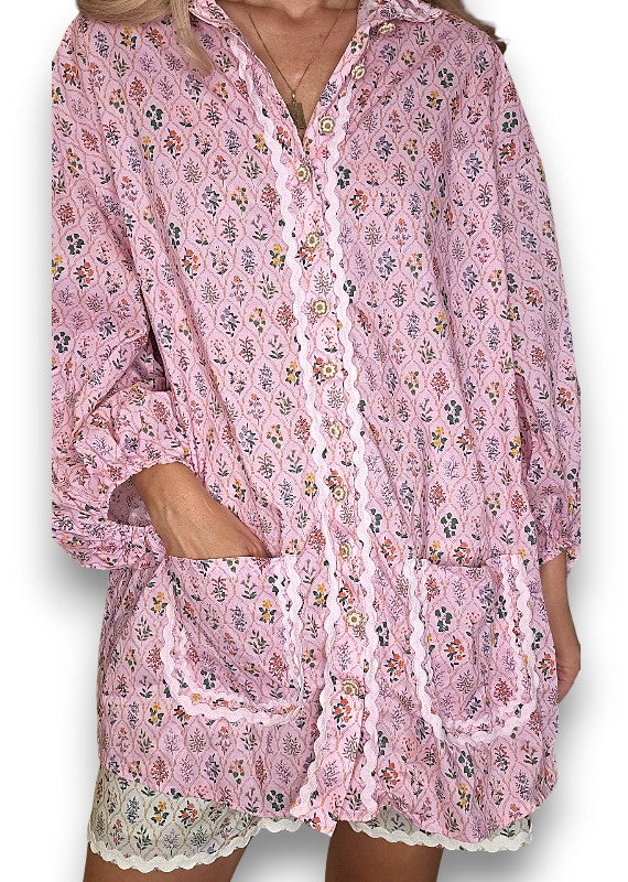 Pink Wallflower Tunic Shirt
