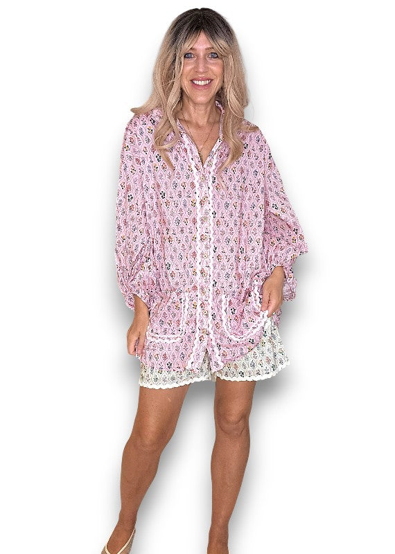 Pink Wallflower Tunic Shirt