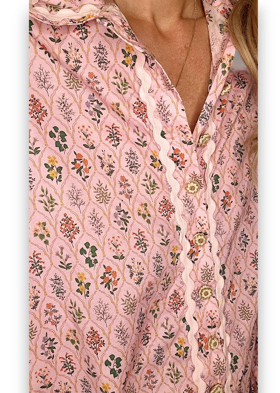 Pink Wallflower Tunic Shirt