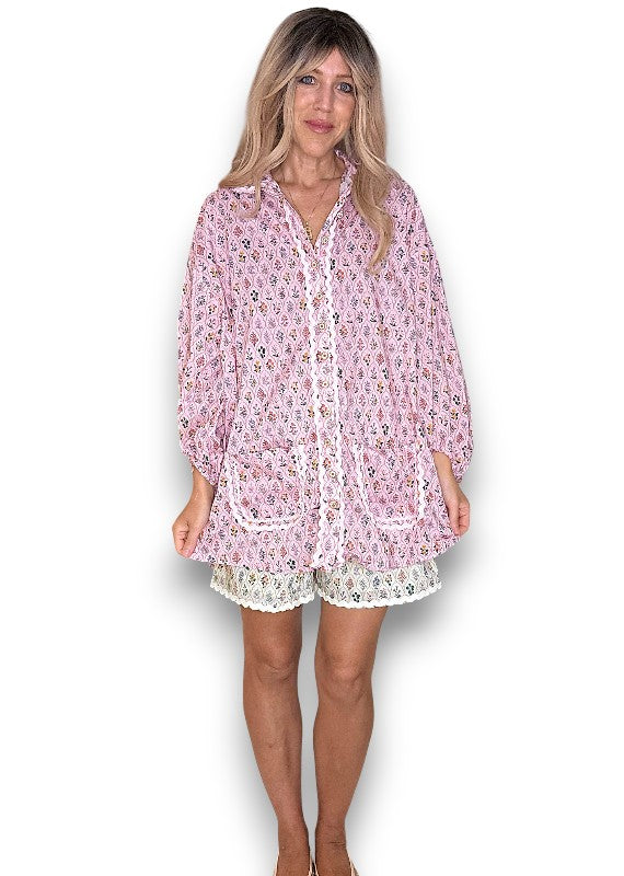 Pink Wallflower Tunic Shirt