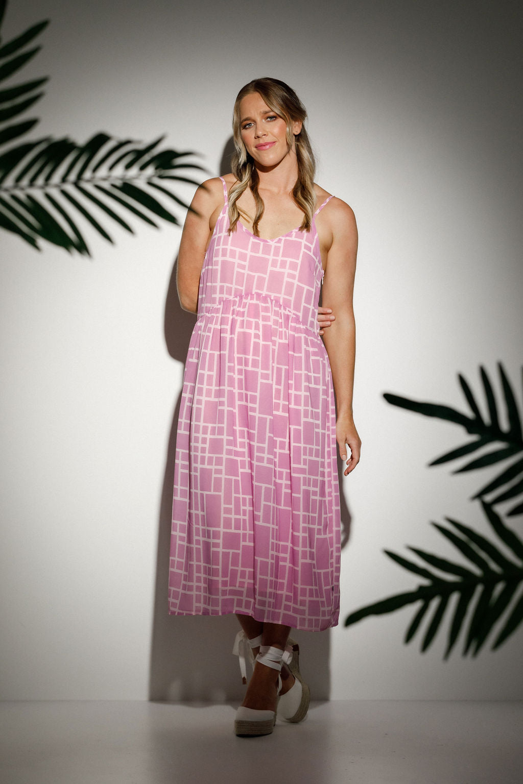 Adaline Dress Pink Bloom Print