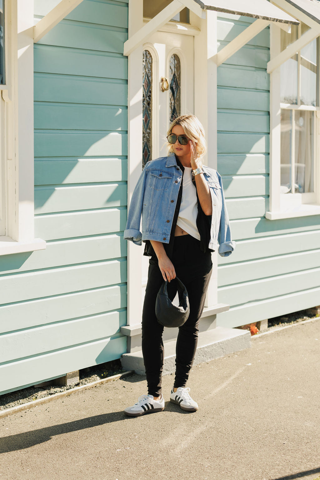 Apartment Pants Black With Marine Blue Shadow X