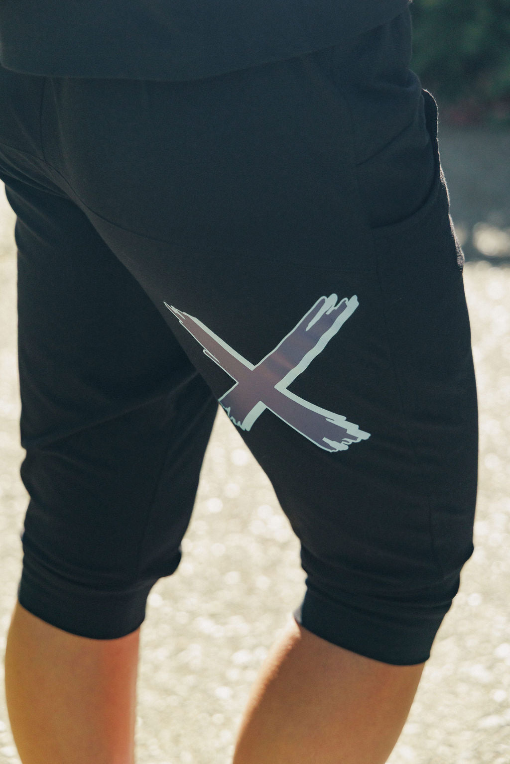 3/4 Apartment Pants Black With Marine Blue Shadow X - PREORDER DELIVERY EARLY FEB