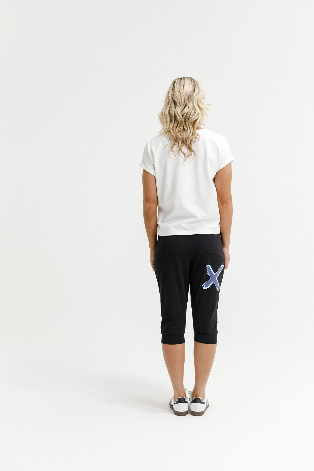 3/4 Apartment Pants Black With Marine Blue Shadow X - PREORDER DELIVERY EARLY FEB