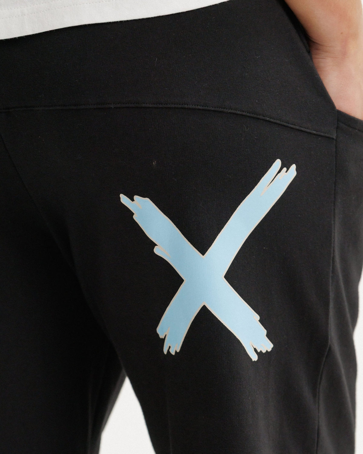 3/4 Apartment Pants Black With Sapphire Ivory X - PREORDER DELIVERY EARLY FEB