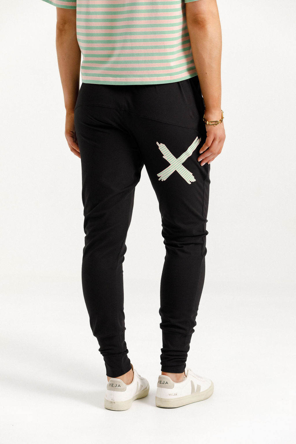 Apartment Pants Black With Candy Apple X - PREORDER DELIVERY EARLY OCT