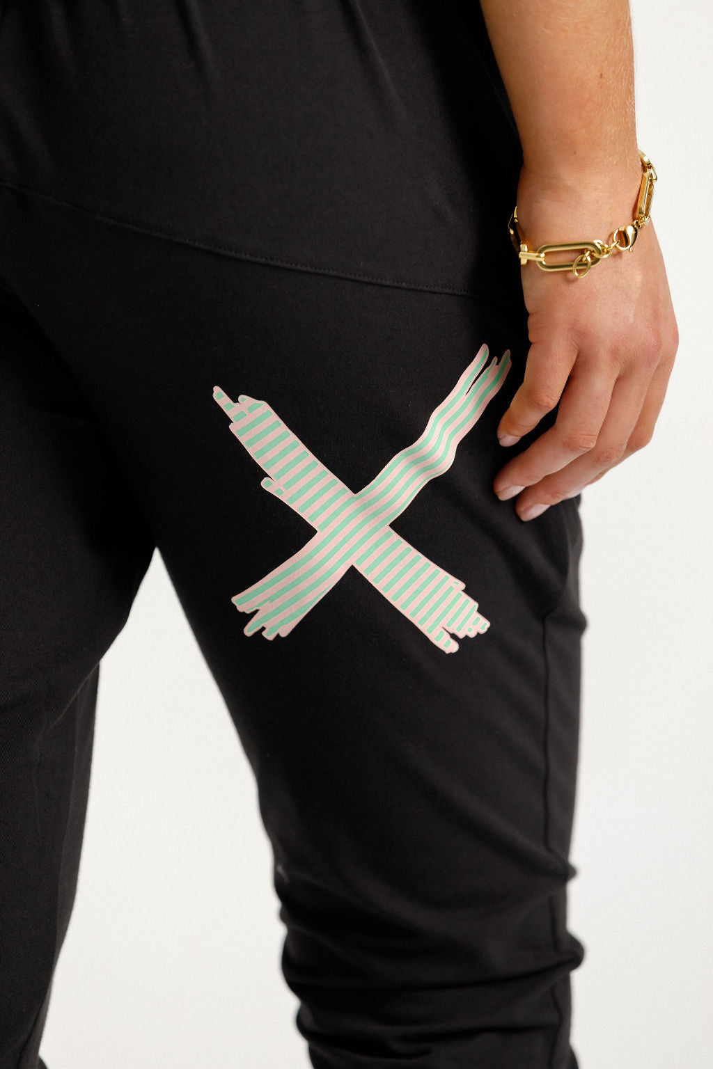 Apartment Pants Black With Candy Apple X - PREORDER DELIVERY EARLY OCT