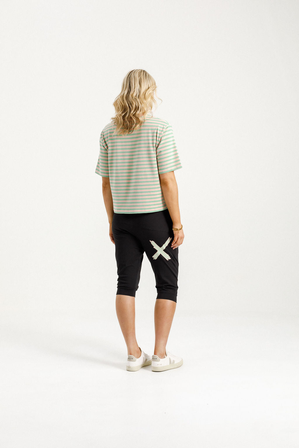 3/4 Apartment Pants Black With Candy Apple X - PREORDER DELIVERY EARLY OCT