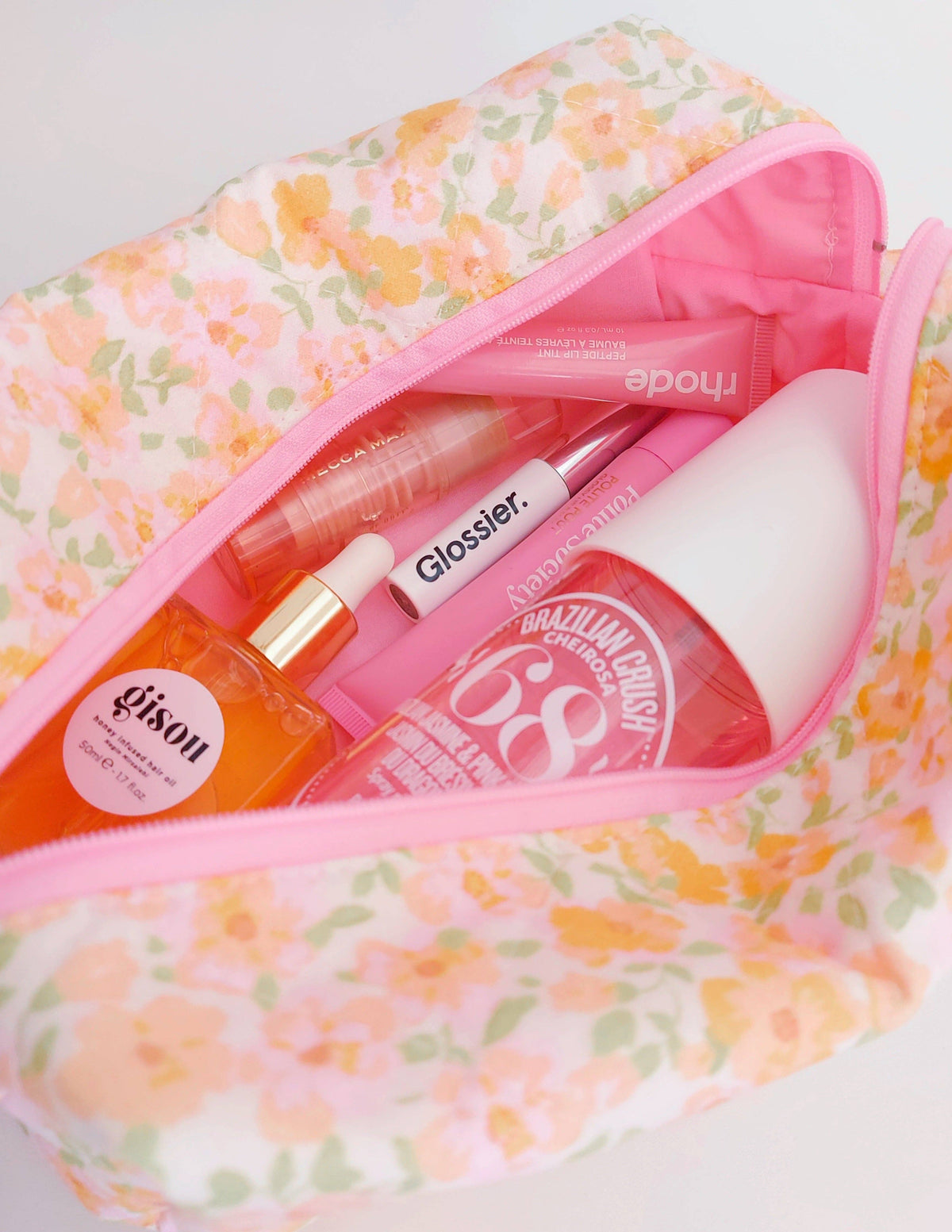 Quilted Makeup Bag Camellia