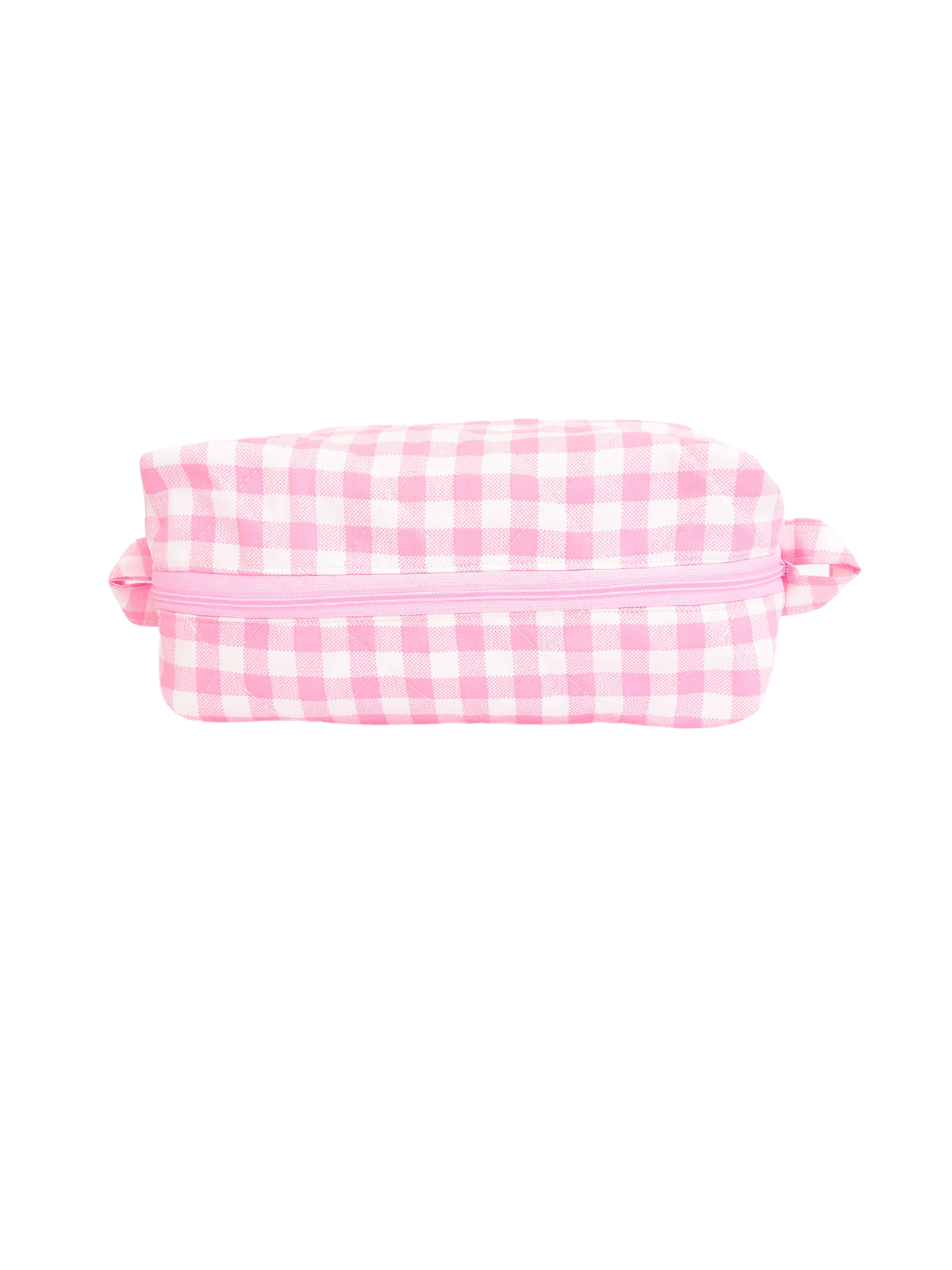Quilted Makeup Bag Pink Gingham