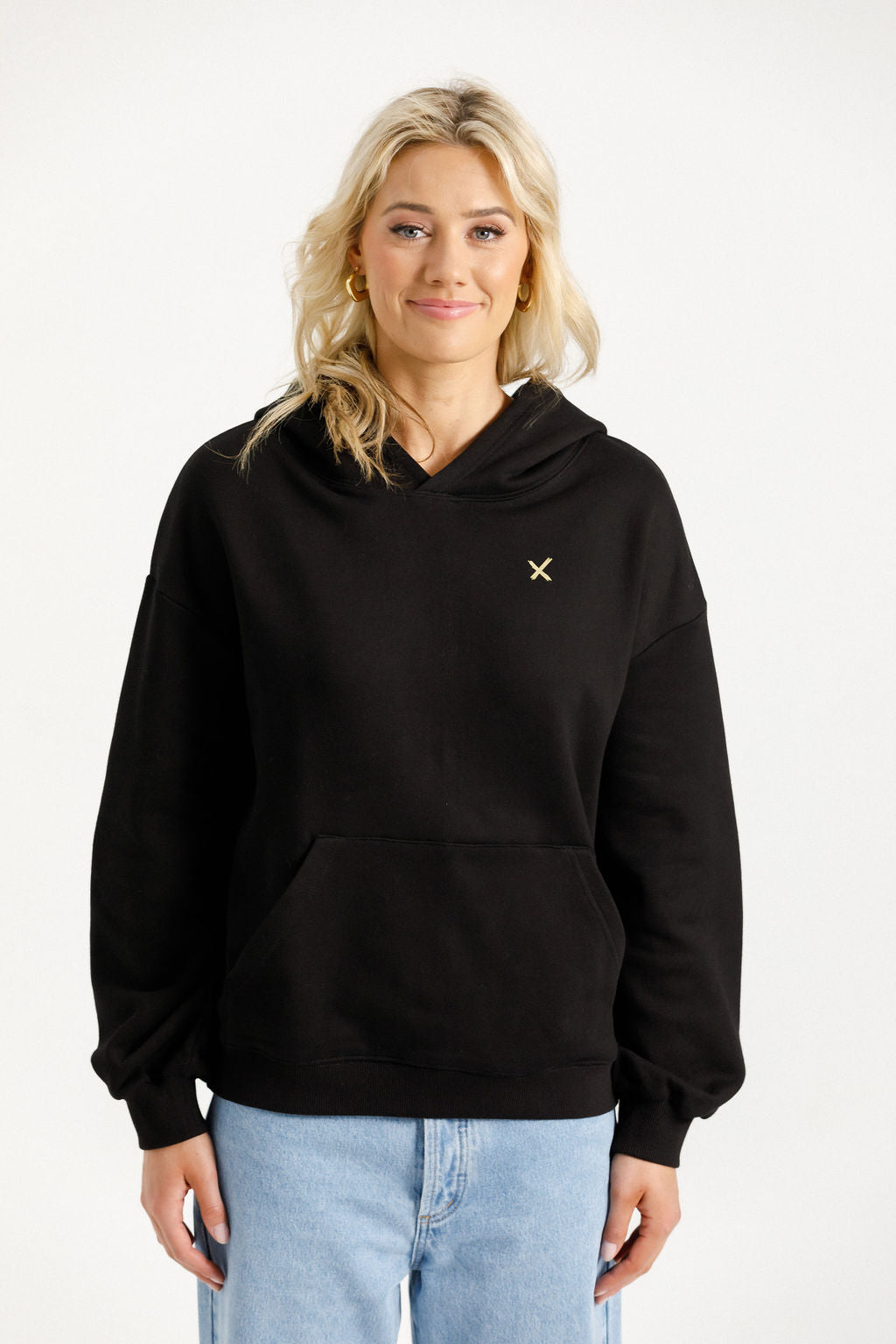 Alpine Elliot Hoodie Black with Gold X- PREORDER DELIVERY EARLY JUNE