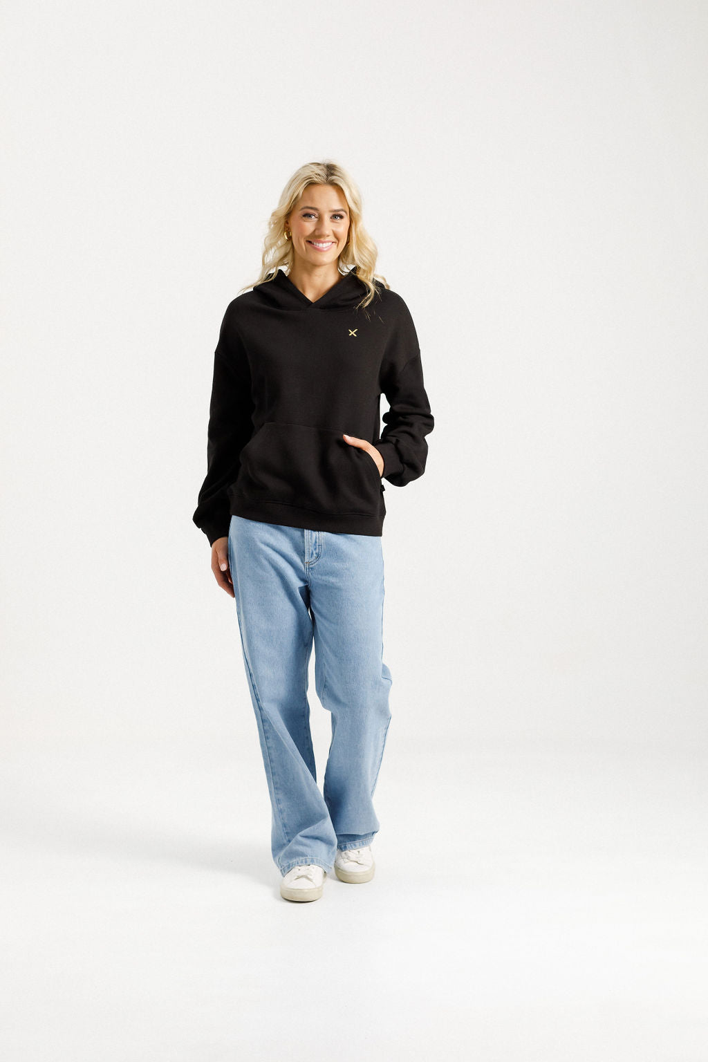 Alpine Elliot Hoodie Black with Gold X- PREORDER DELIVERY EARLY JUNE