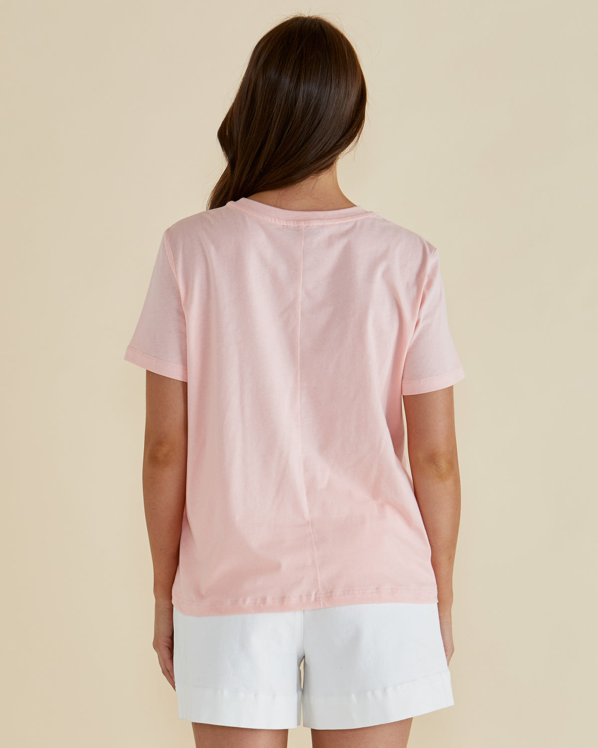 Ellia Crew Tee Santorini Print Pink
