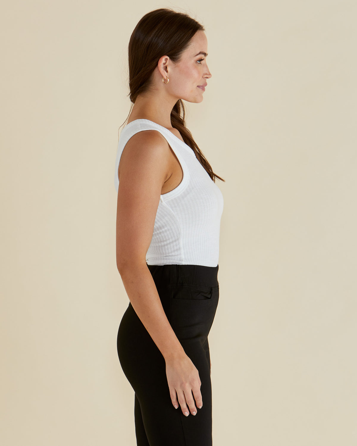 Francis Rib Tank White