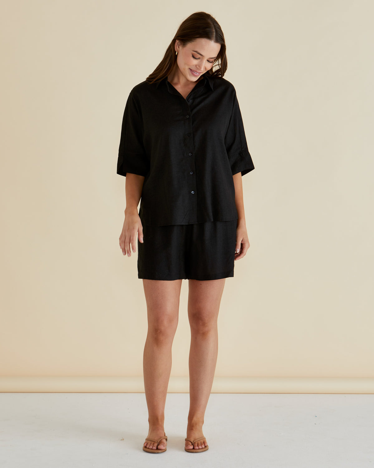 Lynwood Linen Shirt Black