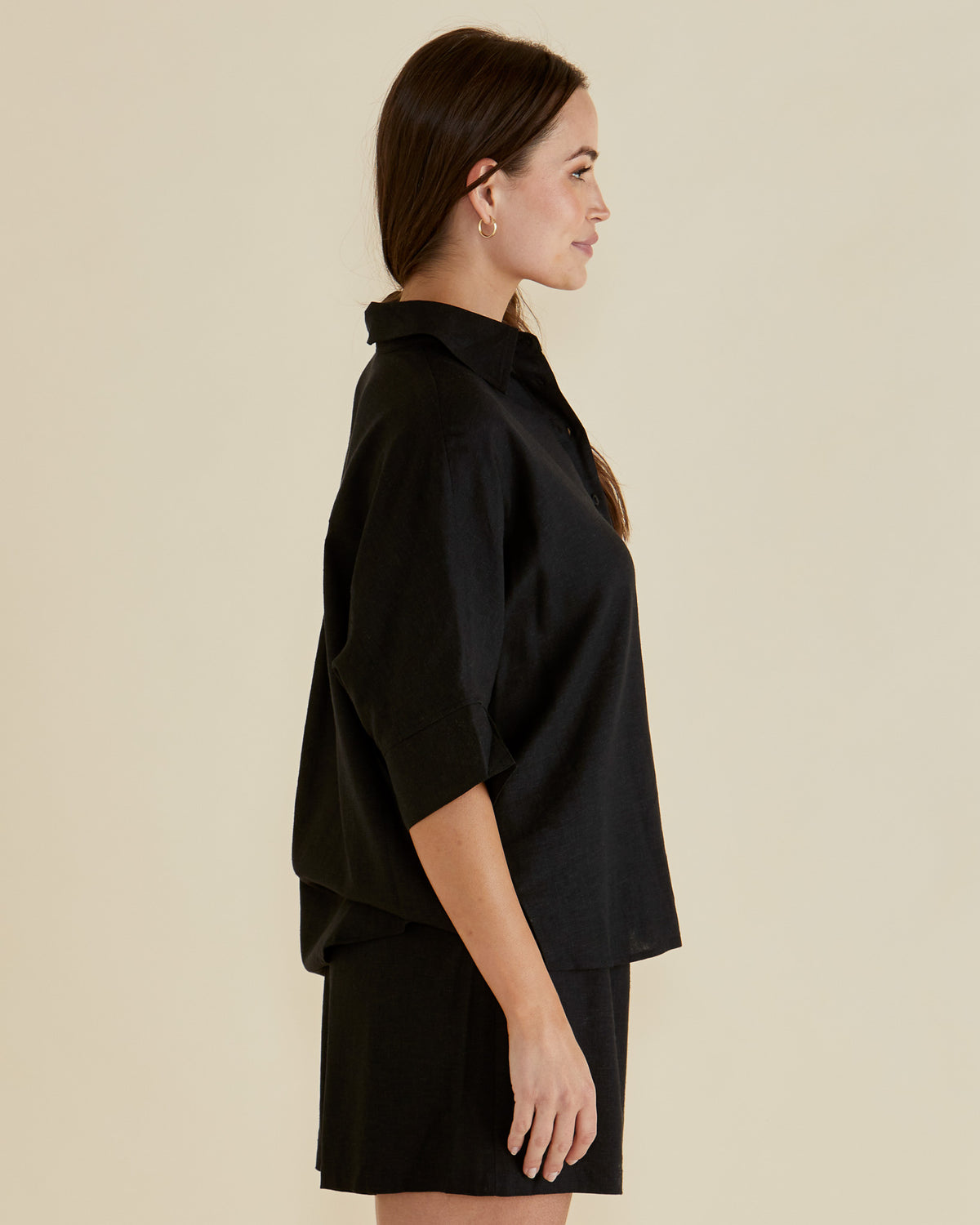 Lynwood Linen Shirt Black