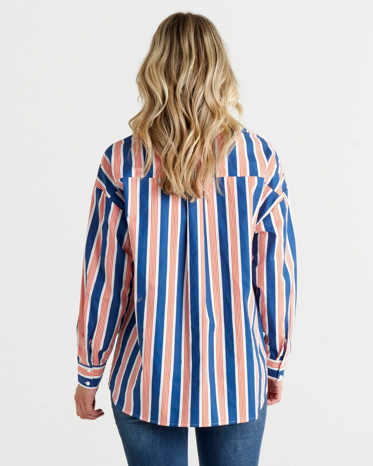 Saskia Shirt Blue White Stripes