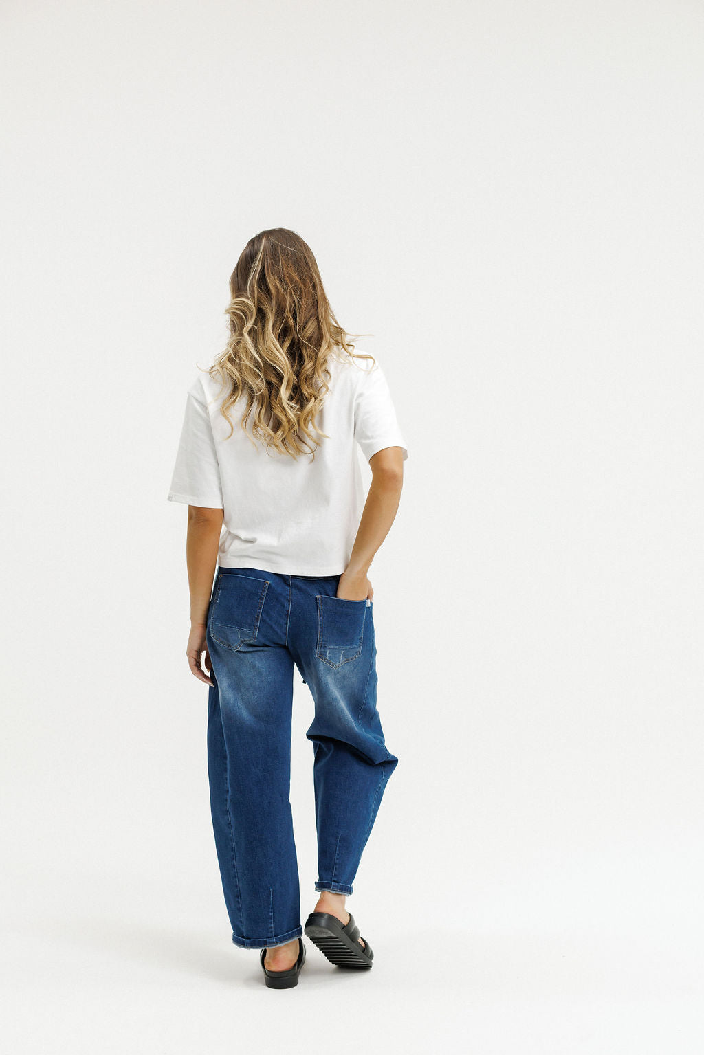 Barrel Jeans Blue Wash