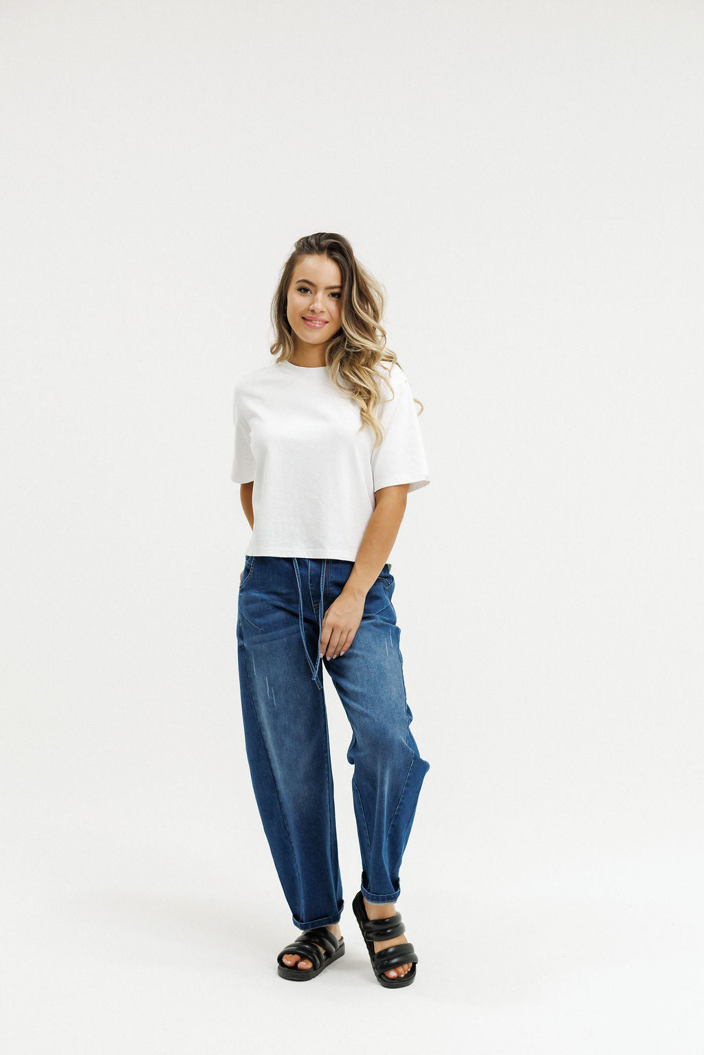Barrel Jeans Blue Wash