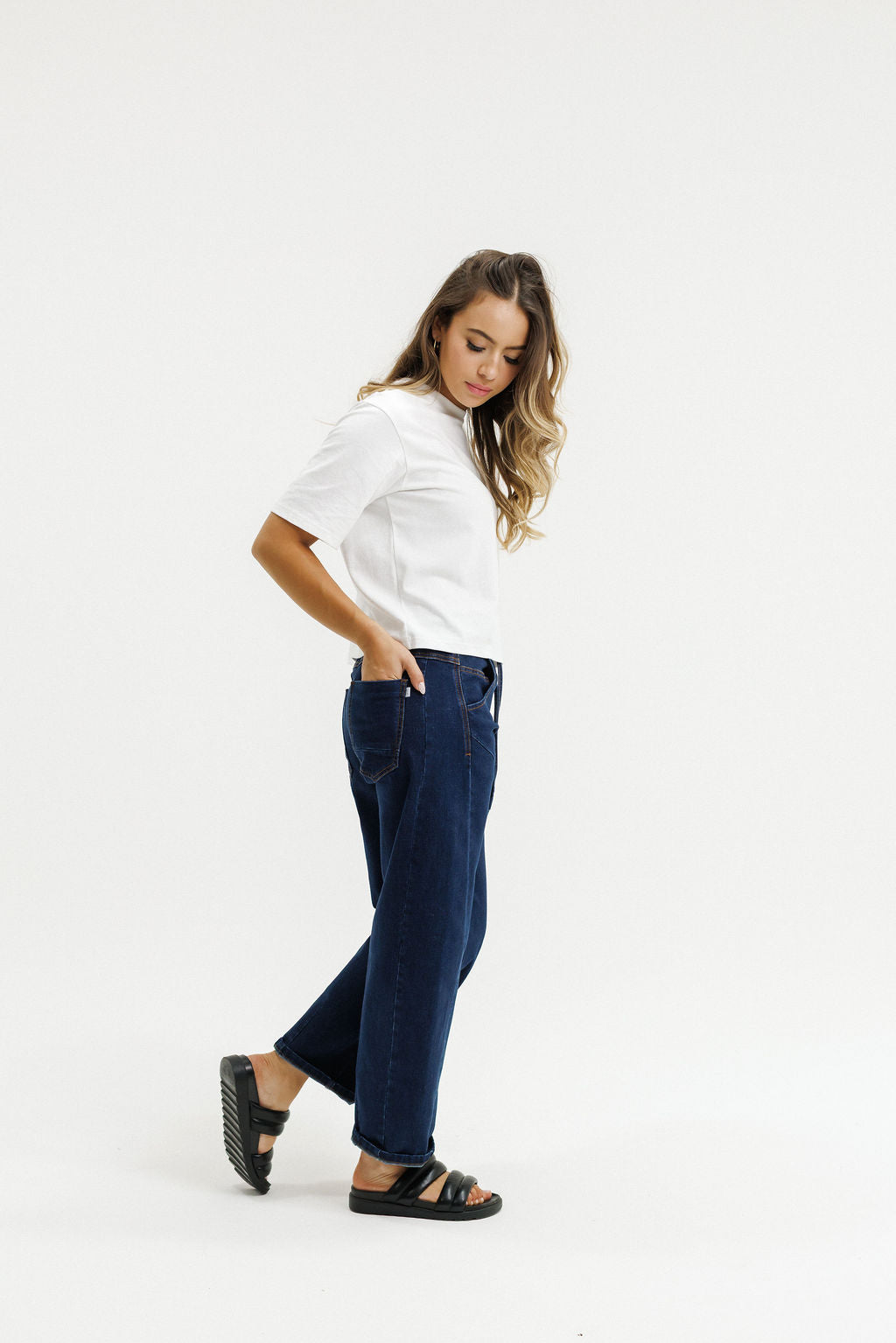 Barrel Jeans Indigo Wash