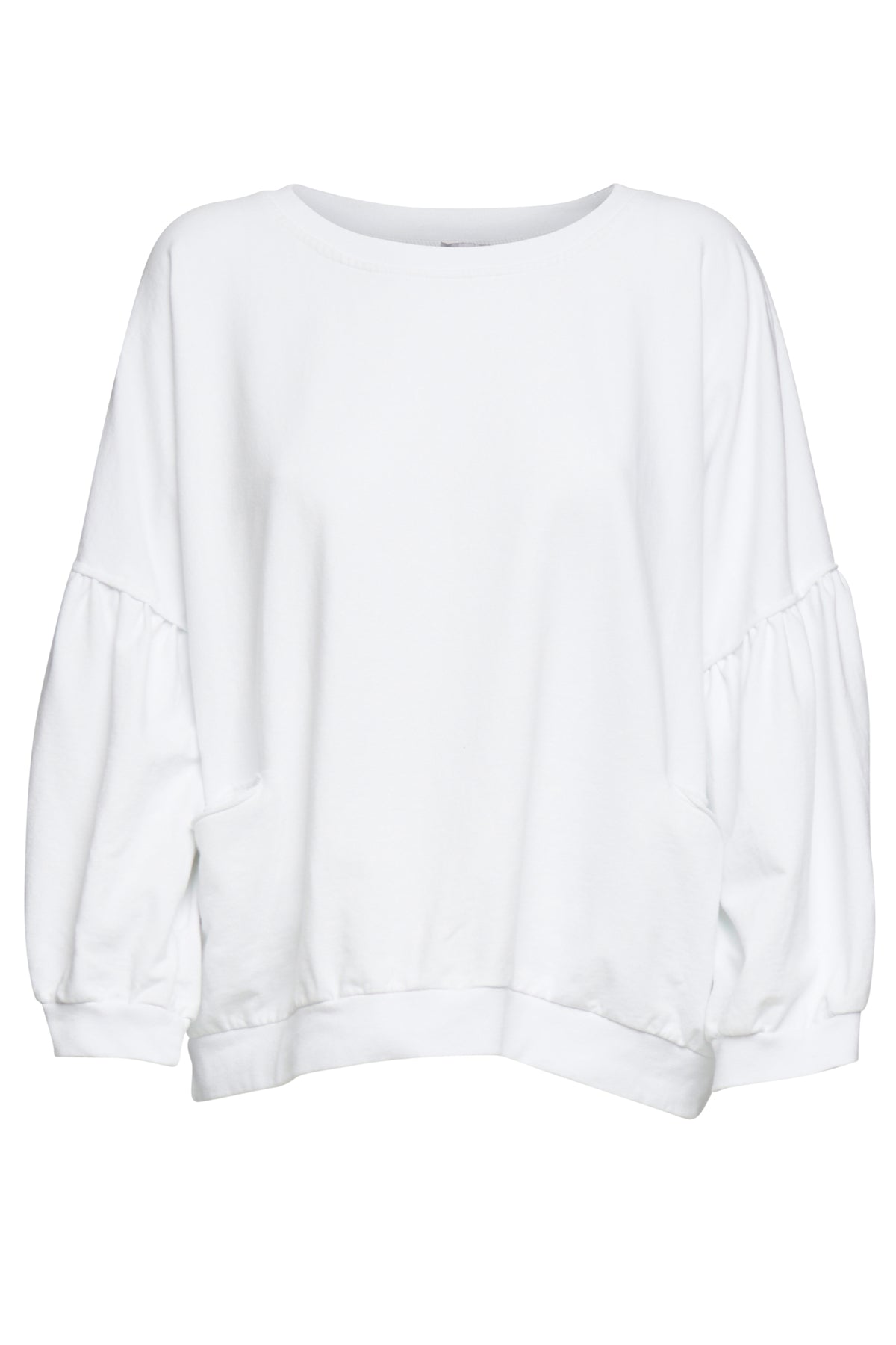 White Bea Sweatshirt With Balloon Sleeve