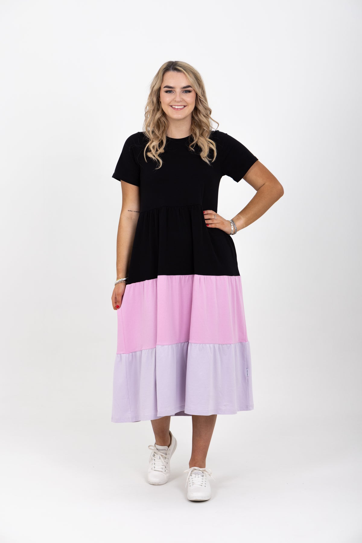 Kendall Dress Black/Pink Bloom
