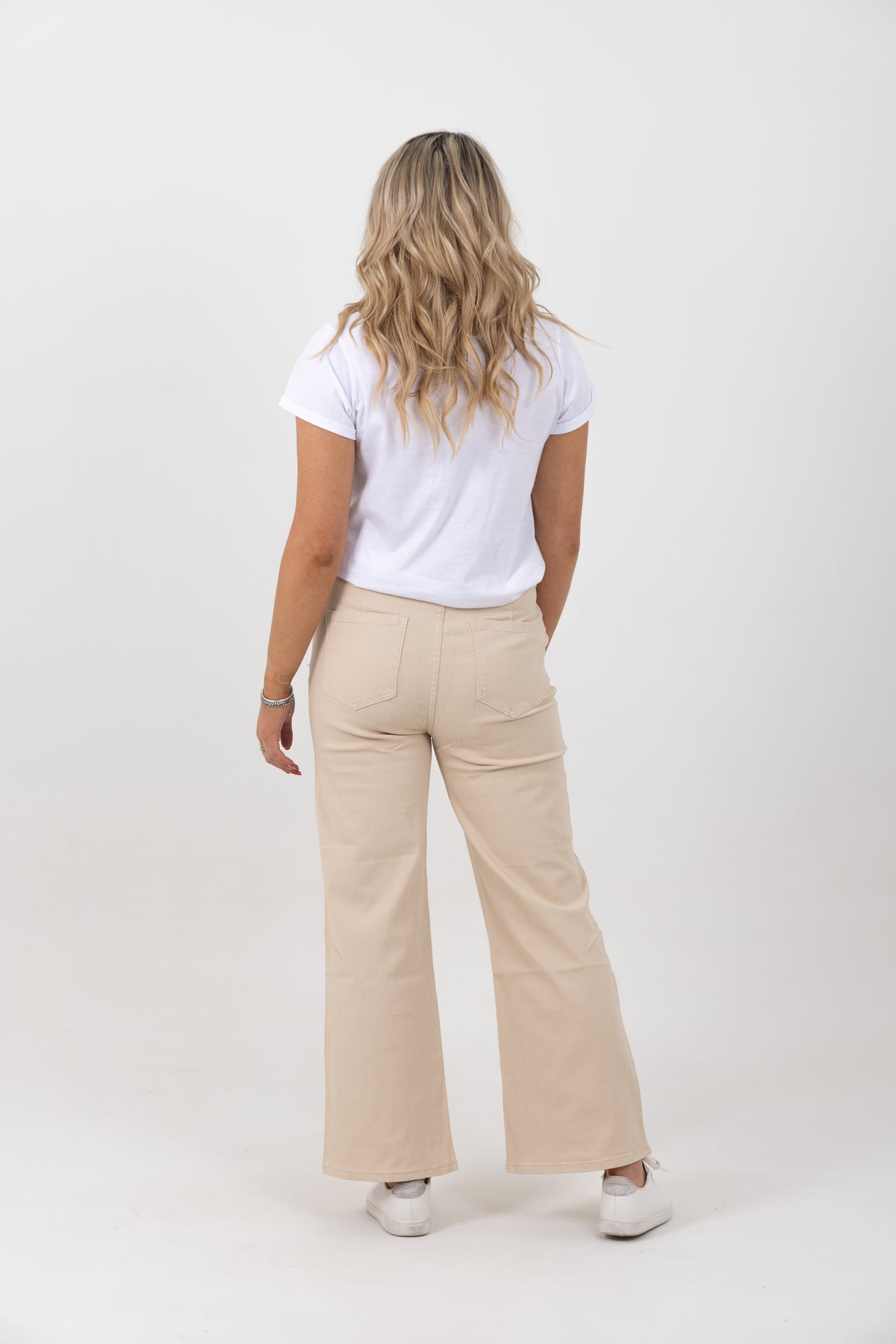 Sandy Wide Leg Jean Beige