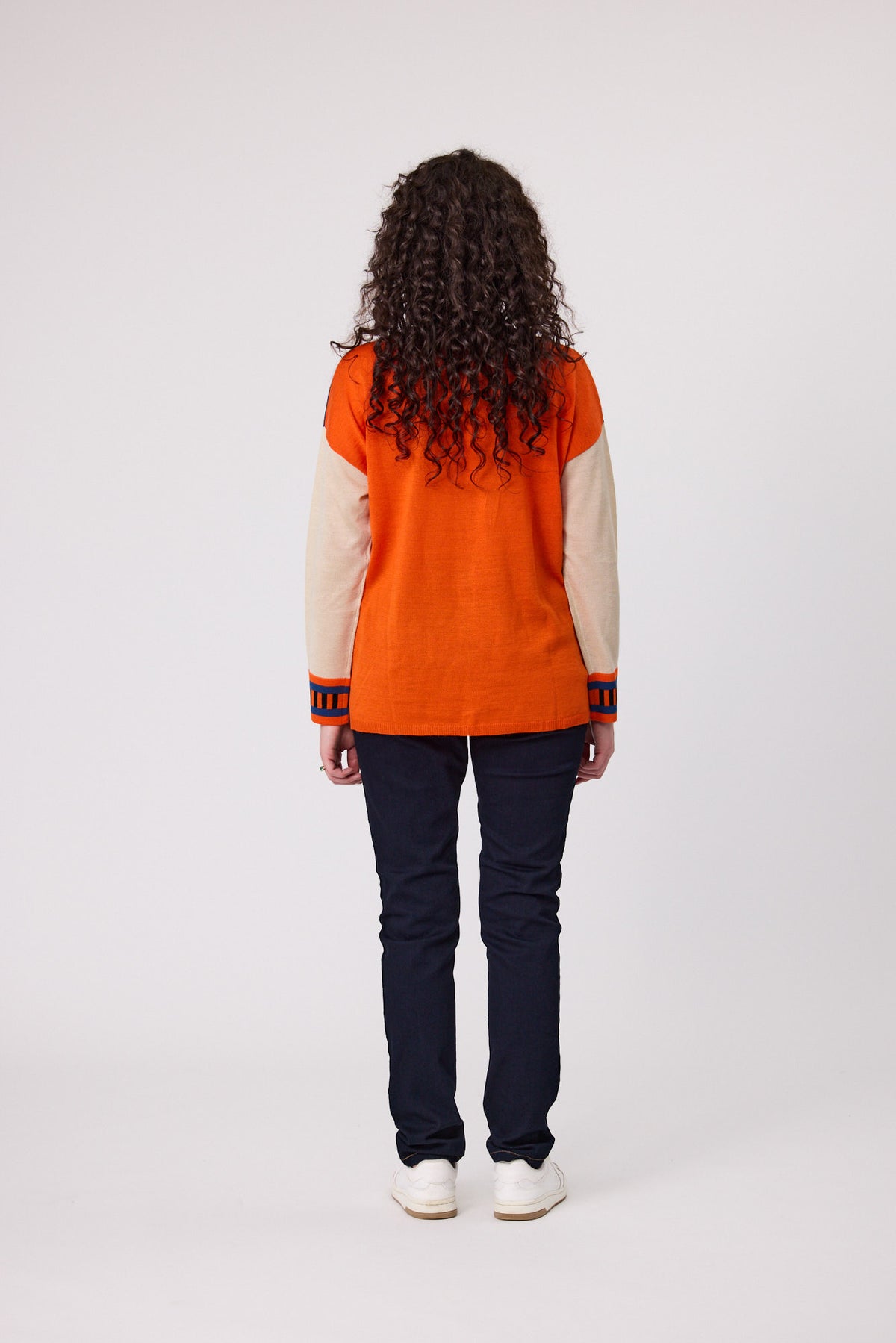 Merino Blend Colour Block Jumper