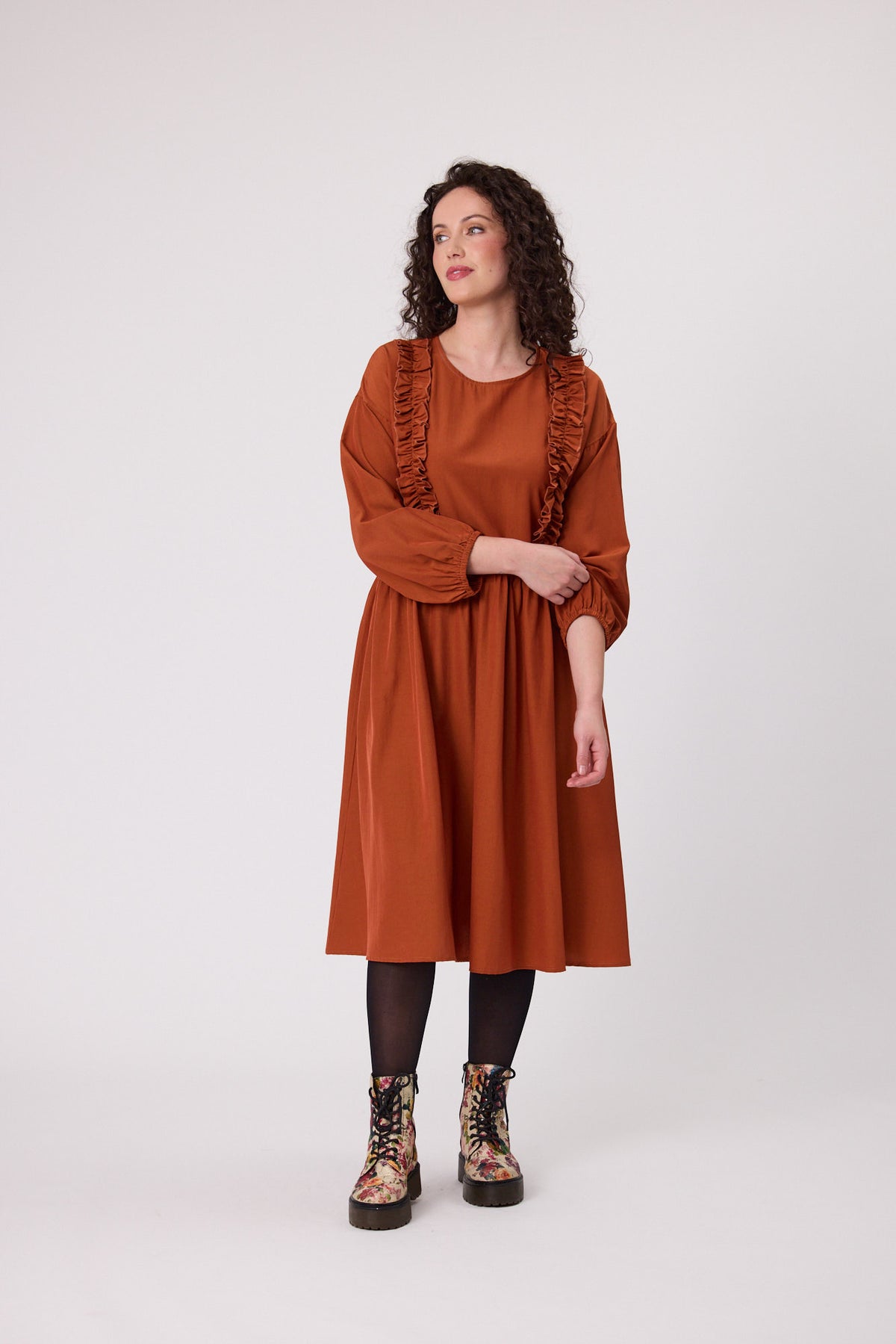 Andrea Frill Front Dress Cinnamon