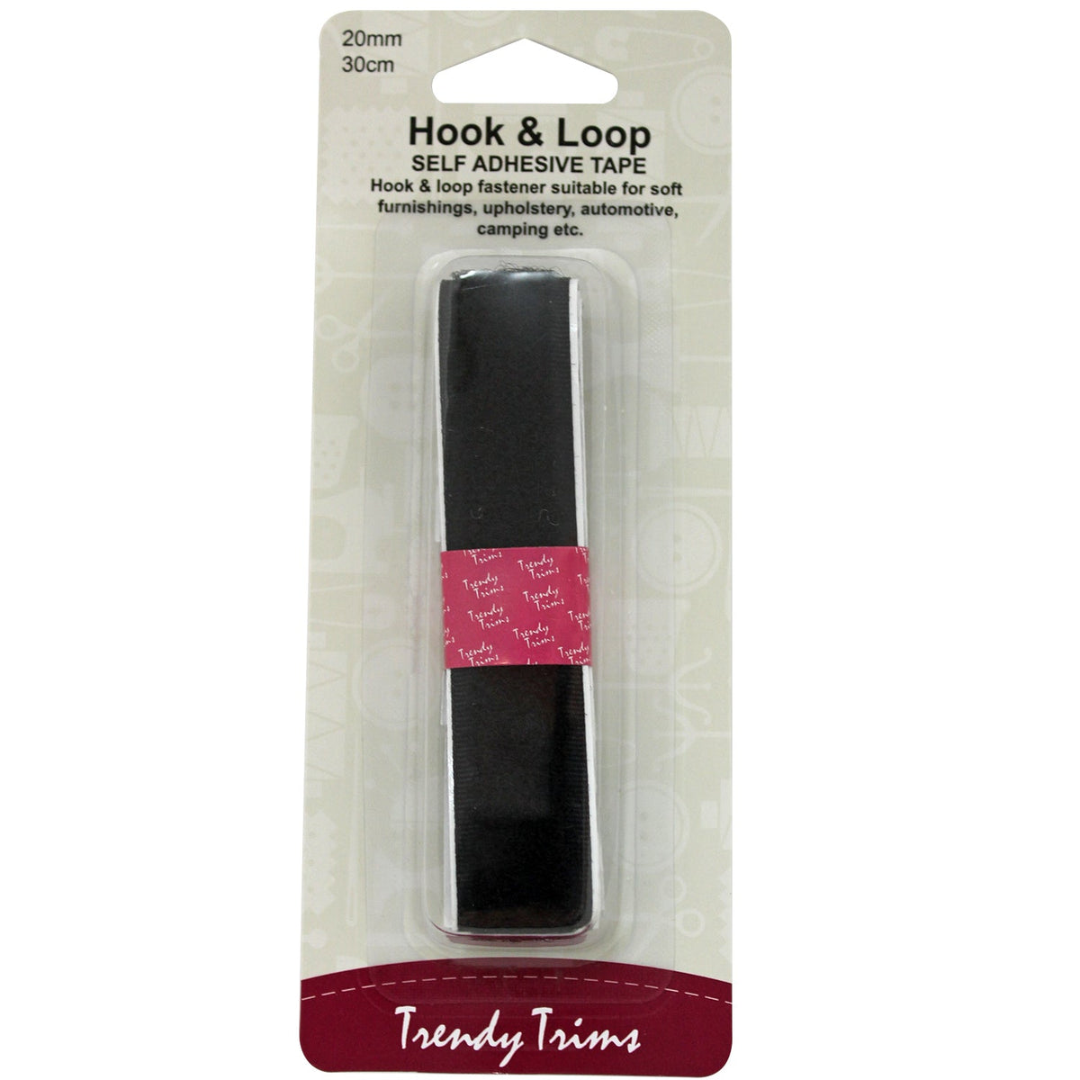 Black Hook And Loop Sew On