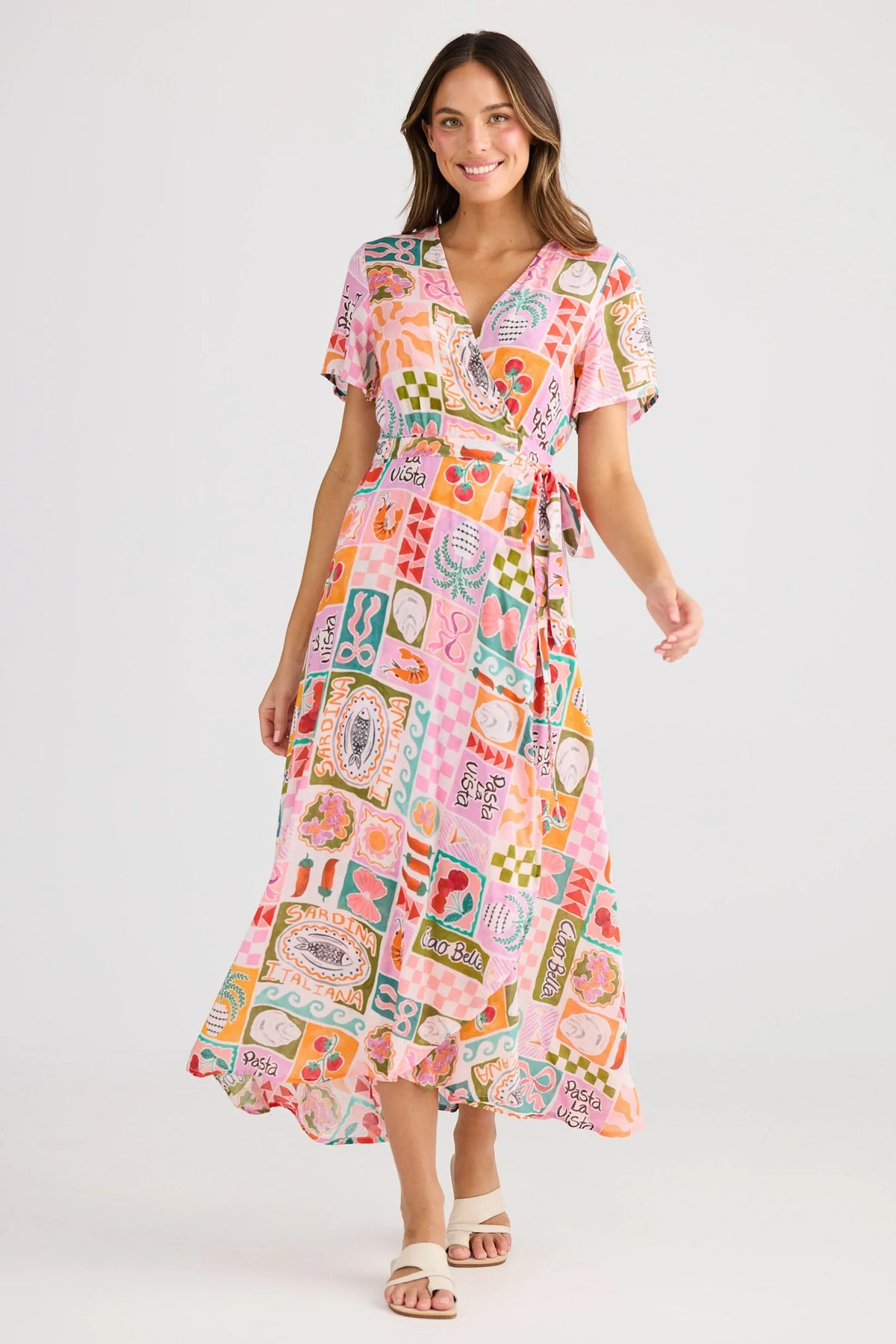 Tropics Wrap Dress Sardinia Summer - PREORDER DELIVERY MID/END SEPT