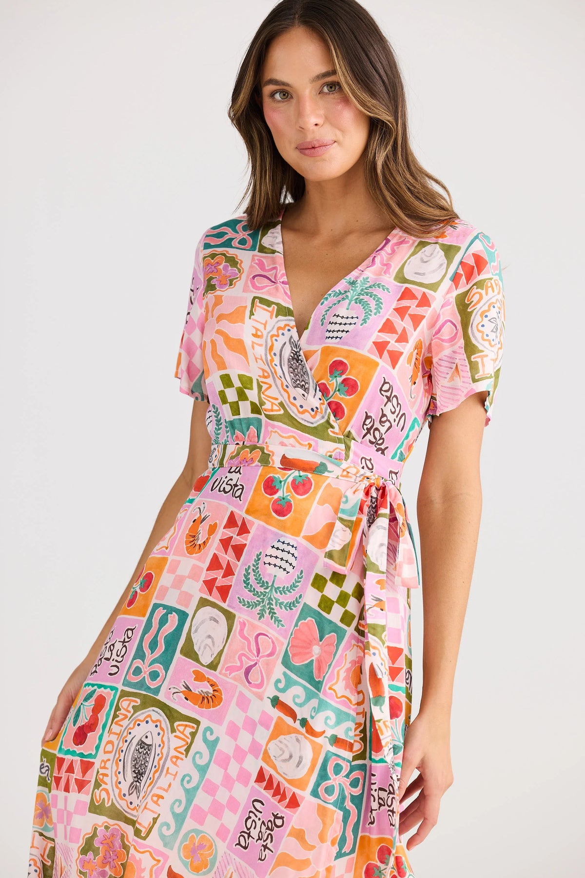 Tropics Wrap Dress Sardinia Summer - PREORDER DELIVERY MID/END SEPT