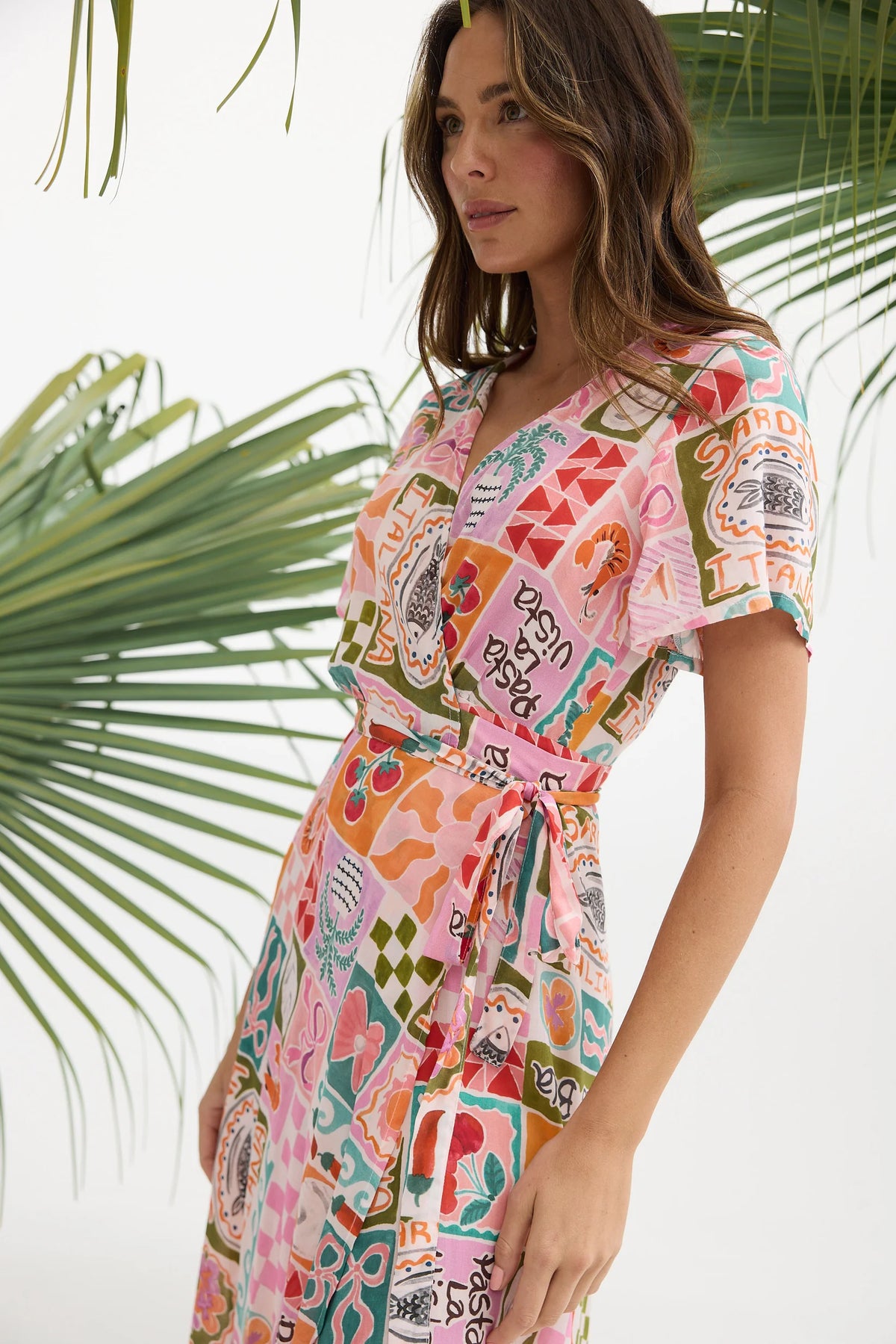 Tropics Wrap Dress Sardinia Summer - PREORDER DELIVERY MID/END SEPT