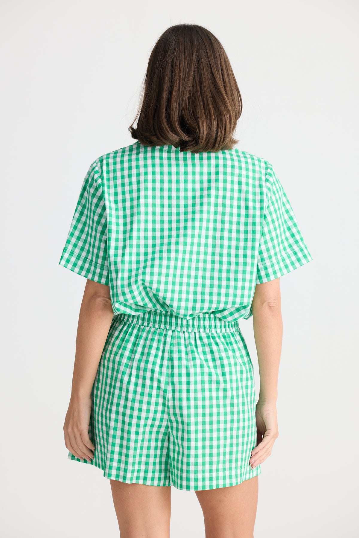 Stay In Bed Pyjama Set Green Check