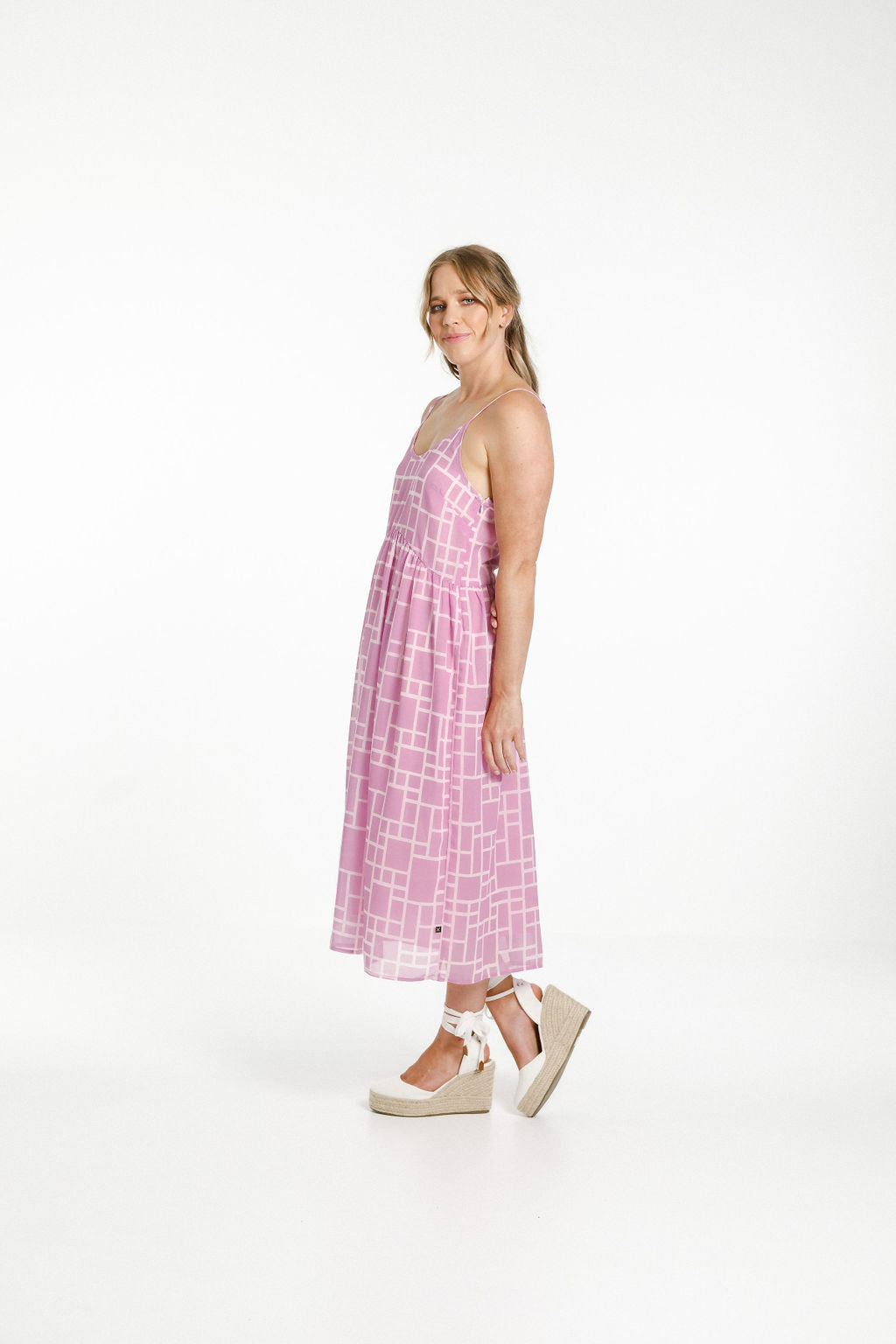 Adaline Dress Pink Bloom Print