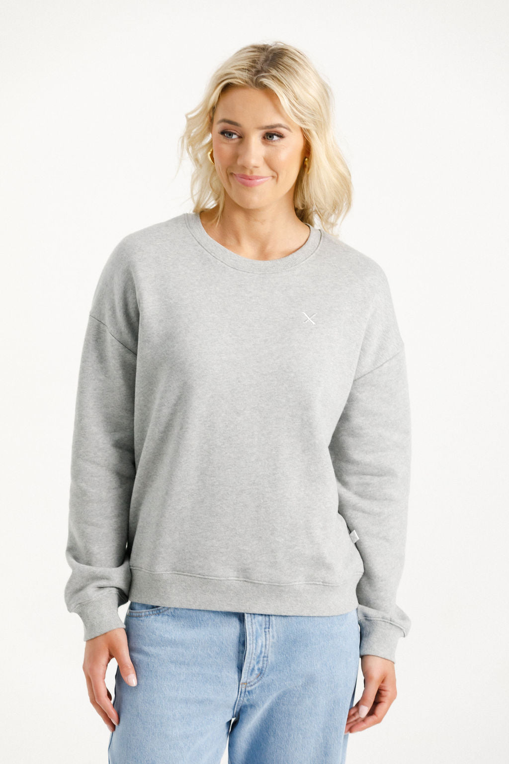 Alpine Hugo Crew Grey Marle with Silver X - PREORDER DELIVERY EARLY JUNE