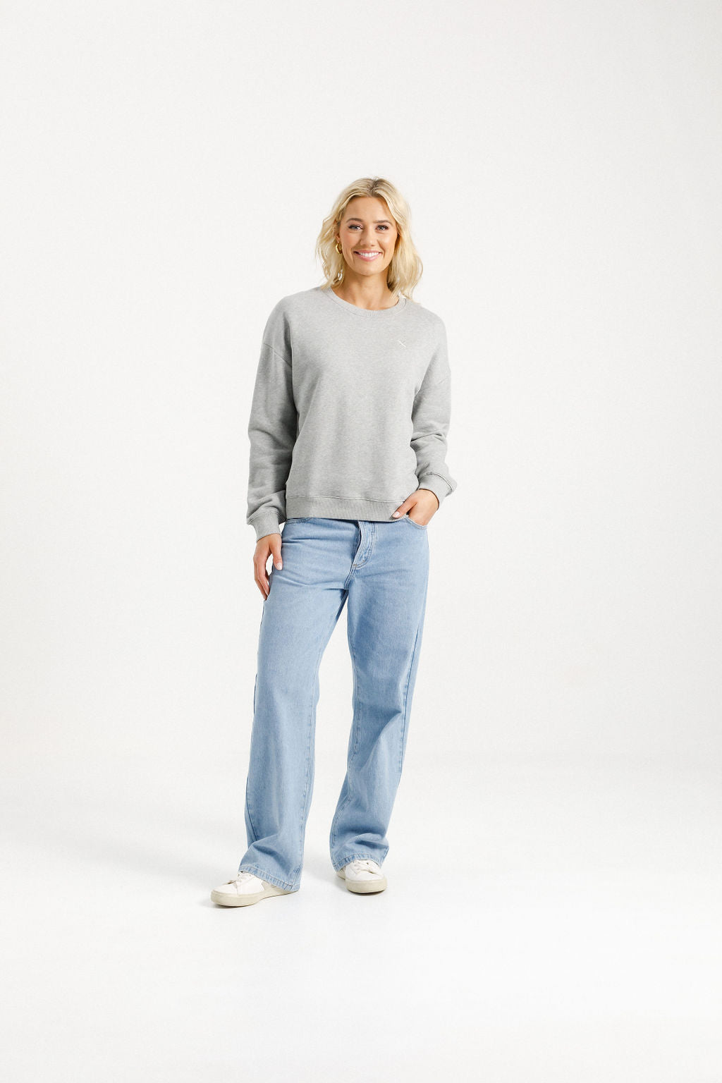 Alpine Hugo Crew Grey Marle with Silver X - PREORDER DELIVERY EARLY JUNE