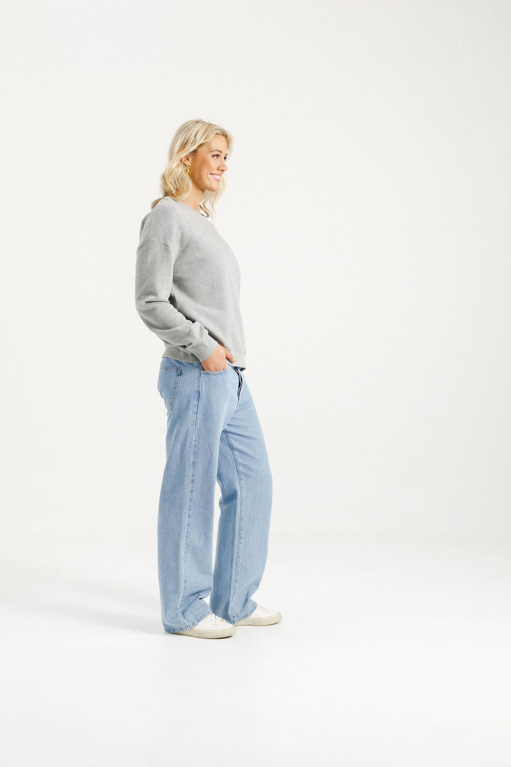 Alpine Hugo Crew Grey Marle with Silver X - PREORDER DELIVERY EARLY JUNE