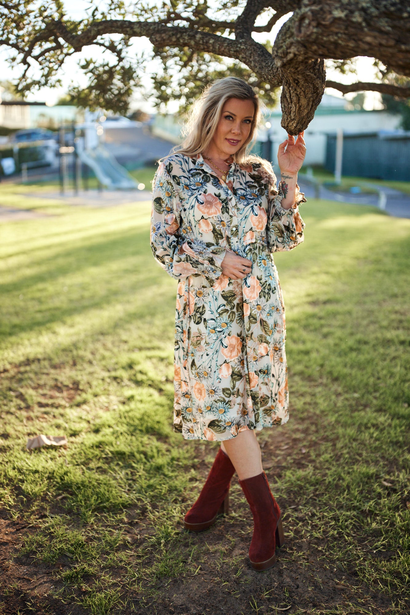 Oasis Shirt Dress Peony – Mint Boutique LTD